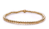 3mm Gold Ball Bracelet